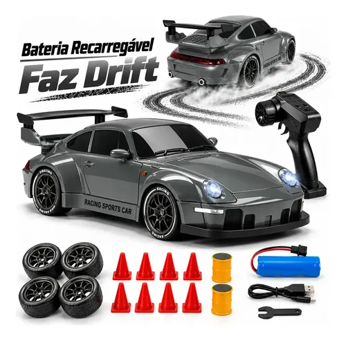Carrinho Porsche Controle Remoto Drift 4x4