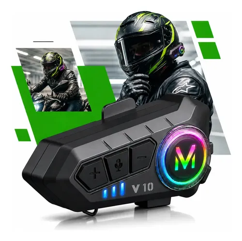 Fone para Capacete Moto Bluetooth RGB Kateluo