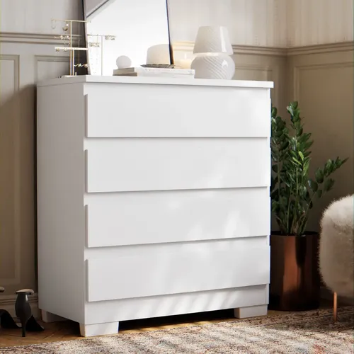 Cômoda Multiuso 4 Gavetas Branca