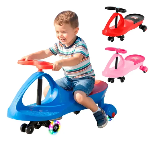 Carrinho de Rolimã Triciclo com Roda LED