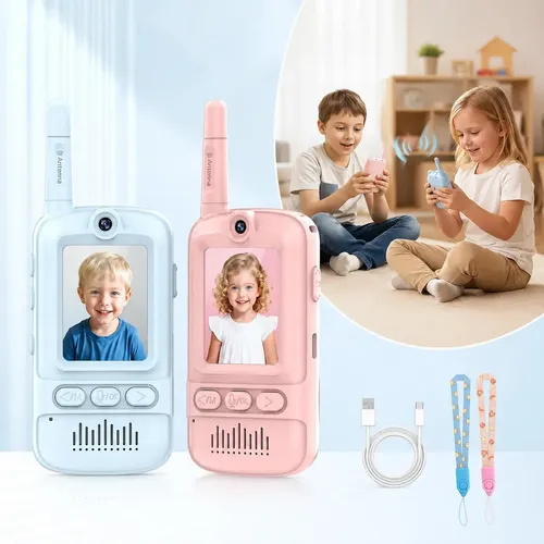Kit 2 Walkie-Talkies Infantis com Câmera